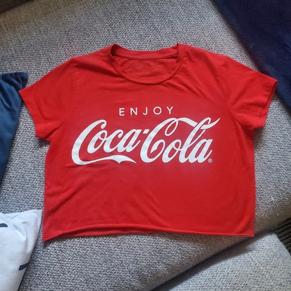 Coca Cola Tops - COCA COLA® Cropped Red Tee